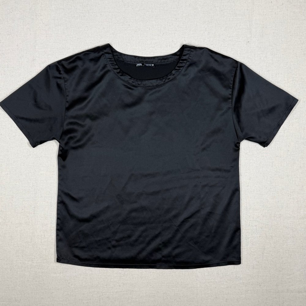 Zara Silk Black Shirt